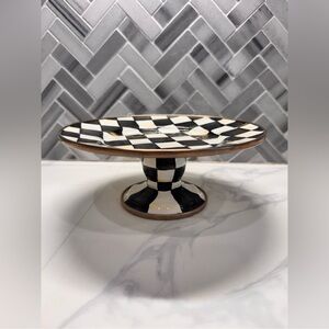 Mackenzie - childs Courtly Check Mini Pedestal Platter